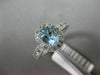 ESTATE 1.03CT DIAMOND & AQUAMARINE 14KT WHITE GOLD FILIGREE OVAL ENGAGEMENT RING
