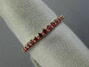 ESTATE .43CT RUBY 14KT ROSE GOLD CLASSIC SEMI ETERNITY WEDDING ANNIVERSARY RING