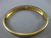 ESTATE WIDE 2.0CT DIAMOND 14K YELLOW GOLD CLASSIC ETOILE BANGLE BRACELET #1896