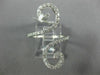ESTATE LARGE .23CT DIAMOND 14KT WHITE GOLD 3D DOUBLE SWIRL FRIENDSHIP FUN RING