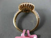 ESTATE WIDE 1.5CT WHITE & PINK DIAMOND 18K ROSE GOLD 3D ROUND SEMI ETERNITY RING
