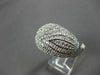 ESTATE LARGE 2.75CT DIAMOND 14KT WHITE GOLD 3D LEAF DESIGN COCKTAIL RING #22457