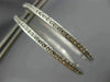 ESTATE 1.42CT ROUND DIAMOND 14KT WHITE GOLD 3D INSIDE OUT HOOP EARRINGS #18562