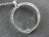 ESTATE .41CT DIAMOND 18KT WHITE GOLD 3D CIRCLE OF LIFE SOLITAIRE FUN PENDANT