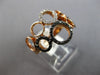 ESTATE WIDE .31CT WHITE & BLACK DIAMOND 14K ROSE GOLD 3D MULTI CIRCULAR FUN RING