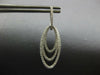 EXTRA LARGE 2.0CT DIAMOND 14KT WHITE GOLD DOUBLE OVAL TEAR DROP HANGING EARRINGS