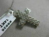 ESTATE LARGE .70CT DIAMOND 14KT WHITE GOLD CLASSIC FLORAL CROSS PENDANT #9926
