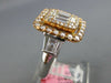 LARGE 1.91CT DIAMOND 18KT WHITE & ROSE GOLD 3D ROUND & BAGUETTE ANNIVERSARY RING