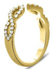 ESTATE .35CT DIAMOND 14KT YELLOW GOLD 3D CLASSIC INFINITY TENSION LOVE RING