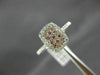 ESTATE .54CT WHITE & PINK DIAMOND 14KT WHITE & ROSE GOLD 3D CLUSTER FUN RING