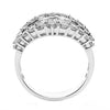 LARGE 1.89CT DIAMOND 18K WHITE GOLD ROUND & BAGUETTE GRADUATING ANNIVERSARY RING