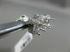 ESTATE .57CT DIAMOND 18KT WHITE GOLD 3D SQUARE FILIGREE HALO EARRING JACKETS 5mm