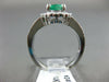 WIDE 1.30CT DIAMOND & AAA EMERALD 14KT WHITE GOLD OVAL HALO ENGAGEMENT RING 2453