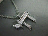 ESTATE .30CT DIAMOND 14KT WHITE GOLD CHAI PENDANT & CHAIN F/G VS 18X19MM #2064