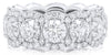ESTATE LARGE 10.13CT DIAMOND 18KT WHITE GOLD 3D ROUND CLASSIC HALO ETERNITY RING