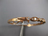 1.3CT DIAMOND 14K ROSE GOLD ROUND & MARQUISE SHAPE SEMI ETERNITY BANGLE BRACELET