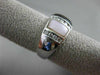 ESTATE WIDE .51CT DIAMOND & AAA MOTHER OF PEARL 14KT WHITE GOLD 3D COCKTAIL RING