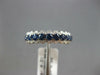 1.09CT DIAMOND & AAA SAPPHIRE 14KT WHITE GOLD 3D 3 ROW CLASSIC ANNIVERSARY RING