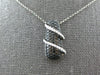 ESTATE 1.0CT WHITE & BLACK DIAMOND 14KT WHITE GOLD GRADUATING WAVE FUN PENDANT