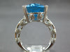 LARGE 16.06CT DIAMOND & AAA BLUE TOPAZ 14KT WHITE GOLD 3D OVAL & ROUND FUN RING