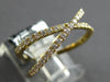 ESTATE .43CT DIAMOND 18KT YELLOW GOLD 3D CLASSIC CRISS CROSS INFINITY LOVE RING