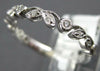 ESTATE .08CT DIAMOND 18K WHITE GOLD MULTI LEAF FILIGREE WEDDING ANNIVERSARY RING