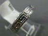 ESTATE 18KT WHITE GOLD 3D GREEK KEY FILIGREE WEDDING ANNIVERSARY RING #1516