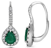 1.77CT DIAMOND & AAA SAPPHIRE 18KT WHITE GOLD PEAR SHAPE & ROUND HALO EARRINGS