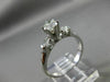 ESTATE .84CT DIAMOND 14KT WHITE GOLD PAST PRESENT FUTURE ENGAGEMENT RING #20723