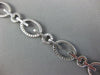 ESTATE LARGE 2.0CT DIAMOND 14K WHITE GOLD OVAL & ROUND LOVE KNOT TENNIS BRACELET