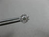 ESTATE .64CT DIAMOND 18K WHITE GOLD 3D SOLITAIRE HALO CLUSTER STUD EARRINGS F/G