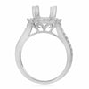ESTATE WIDE .61CT DIAMOND 14KT WHITE GOLD 3D FILIGREE SEMI MOUNT ENGAGEMENT RING
