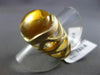 ESTATE LARGE 19.92CT DIAMOND & AAA CITRINE 14KT YELLOW GOLD 3D TIGER DESIGN RING
