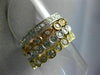 1.94CT DIAMOND 18KT TRI COLOR GOLD 3D ETERNITY FILIGREE MILGRAIN STACKABLE RING