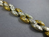 ANTIQUE WIDE 3.0CT DIAMOND 18KT 2 TONE GOLD MARQUISE PAVE TENNIS BRACELET #1491