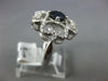 ESTATE 1.30CT DIAMOND & AAA SAPPHIRE 14KT WHITE GOLD 3D MULTI HEART LOVE RING