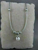 ESTATE 7MM SOUTH SEA PEARL 14K WHITE GOLD HEART NECKLACE 16.50" INCH ITALY 21700