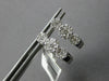 .75CT DIAMOND 14K WHITE GOLD 3D PAST PRESENT FUTURE FLOWER OVAL HANGING EARRINGS