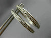 ESTATE .50CT ROUND CUT DIAMOND 14KT WHITE GOLD 3D CLASSIC HOOP EARRINGS #1439