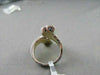 ANTIQUE WIDE 1.09CT DOUBLE HEART DIAMOND 14KT WHITE & YELLOW GOLD RING