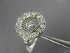 ESTATE WIDE .77CT DIAMOND 18KT WHITE GOLD FILIGREE OPEN CIRCULAR RING #21265