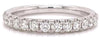 .49CT DIAMOND 18K WHITE GOLD 3D ROUND 3MM SEMI ETERNITY WEDDING ANNIVERSARY RING