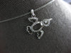 ESTATE .19CT DIAMOND 14KT WHITE GOLD 3D FUN LOVEBIRD FLOATING PENDANT