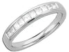 0.5CT DIAMOND 14KT WHITE GOLD PRINCESS CHANNEL SEMI ETERNITY ANNIVERSARY RING