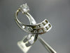 LARGE .71CT DIAMOND 14KT WHITE GOLD 3D SOLITAIRE LOVE KNOT INFINITY FUN RING