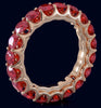 ESTATE 3.60CT AAA RUBY 14K ROSE GOLD CLASSIC SHARED PRONG ETERNITY FUN LOVE RING