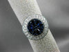 ESTATE LARGE 2.29CT DIAMOND & SAPPHIRE 18KT WHITE GOLD 3D FILIGREE CIRCULAR RING