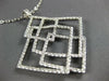 ESTATE LARGE 1.90CT DIAMOND 18KT WHITE GOLD 3D MULTI SQUARE LOVE KNOT PENDANT