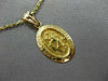 ESTATE 14K YELLOW GOLD OVAL SAINT CHRISTOPHER PROTECT US FLOATING PENDANT #24992