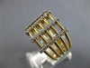 ESTATE LARGE .43CT DIAMOND 14KT 2 TONE GOLD 3D MULTI ROW MULTI BAR FUN RING
